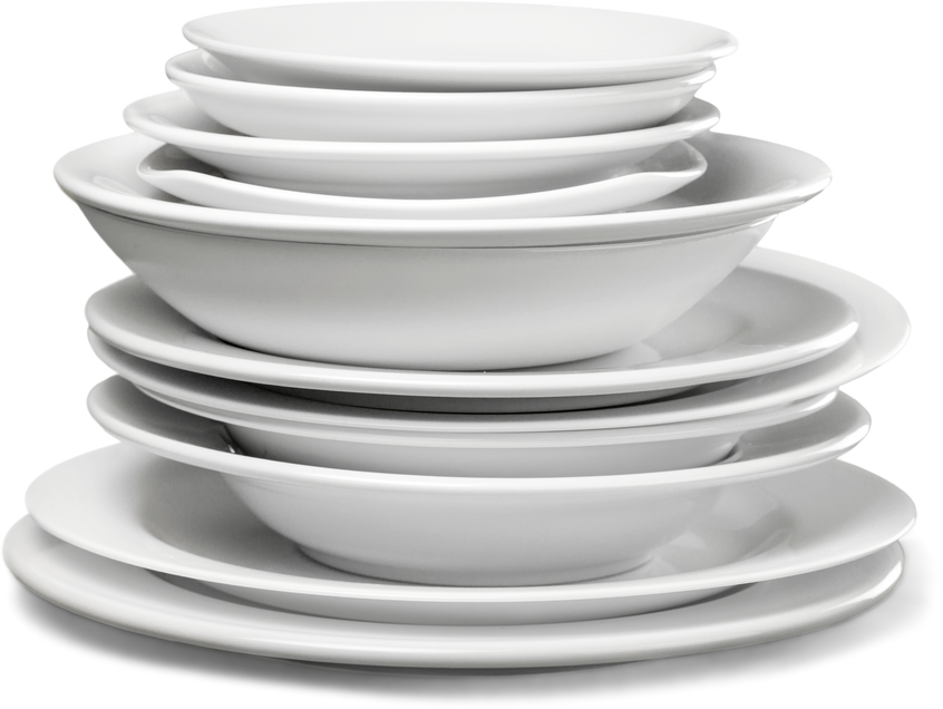 Stack of White Dishes